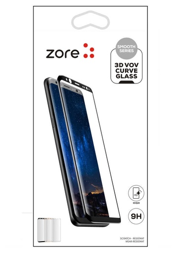 [RN-TA12020] Samsung Galaxy S9 Plus Uyumlu Zore 3D Vov Curve Glass Ekran Koruyucu