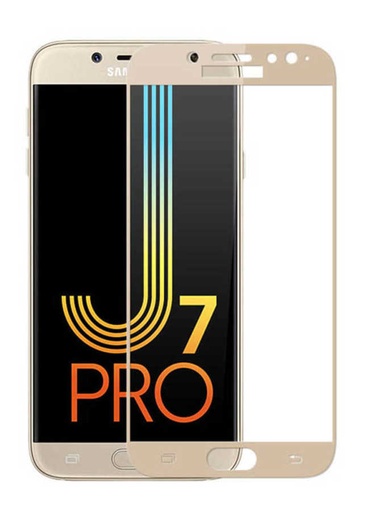Samsung Galaxy J7 Pro Uyumlu Zore Kenarları Kırılmaya Dayanıklı Cam Ekran Koruyucu