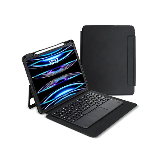 [RN-TA110847] Apple iPad Pro 13 2024 Uyumlu Zore Border Keyboard Bluetooh Bağlantılı Standlı Klavyeli Tablet Kılıfı