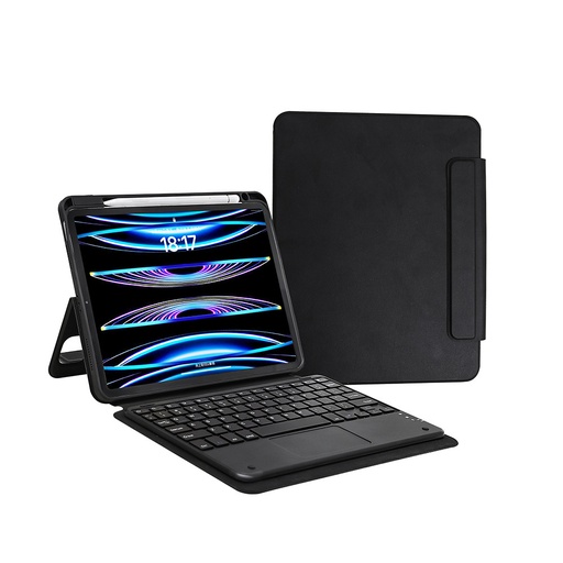 [RN-TA110846] Apple iPad Pro 11 2024 Uyumlu Zore Border Keyboard Bluetooh Bağlantılı Standlı Klavyeli Tablet Kılıfı