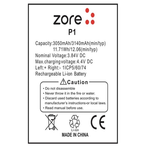[RN-T7291] Casper Via P1 Uyumlu Zore Tam Orjinal Batarya