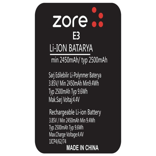 [RN-T7261] General Mobile Discovery E3 Zore Quality Batarya