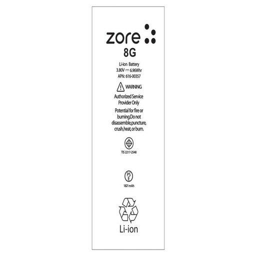 [RN-T7287] Apple iPhone 8 Uyumlu Zore Tam Orjinal Batarya