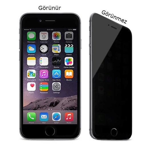 Apple iPhone 7 Uyumlu Zore Kor Privacy Cam Ekran Koruyucu