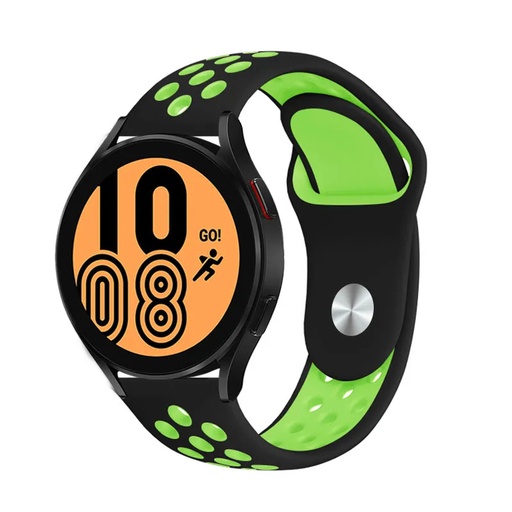 Samsung Gear S2 (20mm) Uyumlu Kordon Silikon Esnek Yumuşak Delikli Spor KRD-02 Kayış