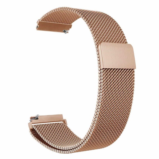 Samsung Gear S2 (20mm) Uyumlu Kordon Hasır Metal Mıknatıslı Zore KRD-12 Kayış
