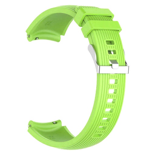 Samsung Galaxy Watch 46mm (22mm) Uyumlu Kordon Silikon Çizgili Spor Yumuşak KRD-18 Kayış